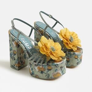 Circus NY Siena Flower Platform Heels 7.5 Floral Statement Bridgerton-core NEW
